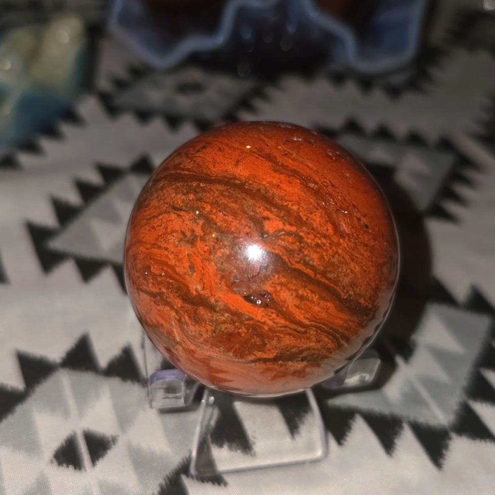Small Red Jasper Spheres ❤️🤎🖤